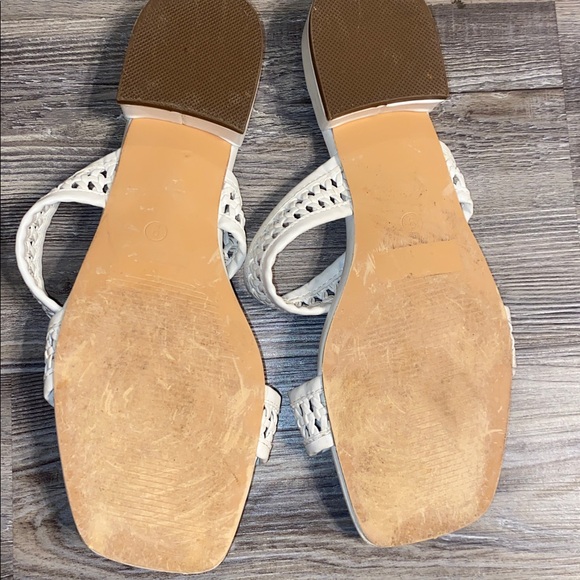 EUC RACHEL ZOE White Double Strap Sandals 9 - Picture 3 of 4